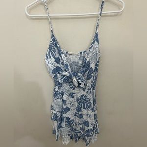 blue and white flower dress🌺